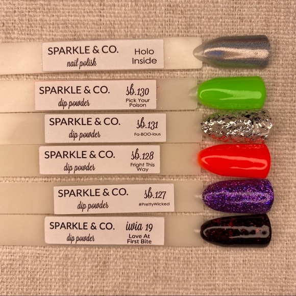 Sparkle & Co. Bright Neon Orange Fright This Way Nail Dip Nwt - Picture 6 of 6